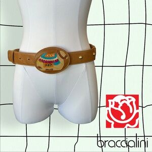 camel leather belt